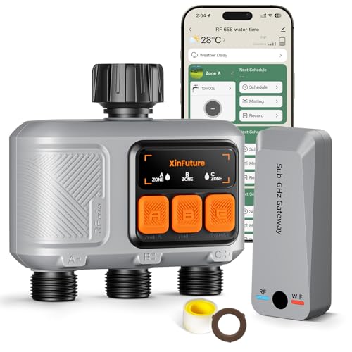WiFi Sprinkler Timer 3 Zone, Smart Water Timer for Garden Hose - size: 3 Zone