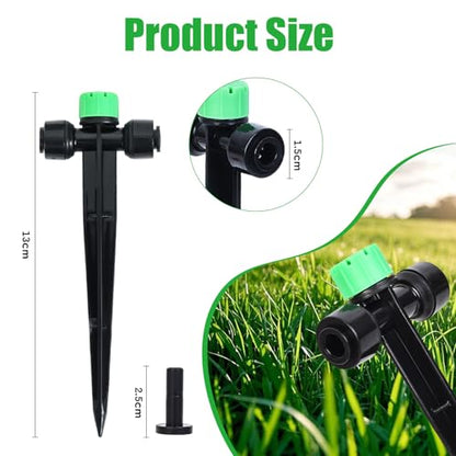 28Pcs Drip Irrigation Emitters for 1/4" Irrigation Tubing - color: green