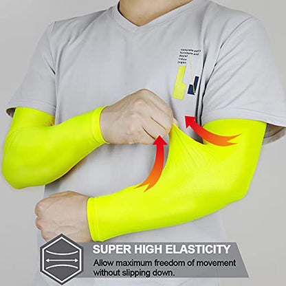 beister UV Protection Arm Sleeves for Men & Women, UPF 61+ Cooling Cover - color: Green, size: Medium