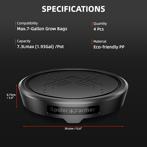 Spider Farmer 4 Pot Gravity-Fed Self Watering System, Automatic Watering