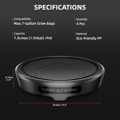 Spider Farmer 4 Pot Gravity-Fed Self Watering System, Automatic Watering