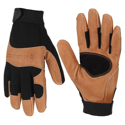 Carhartt Men's High Dexterity Reinforced Secure Cuff Glove - color: Black Barley, size: Small