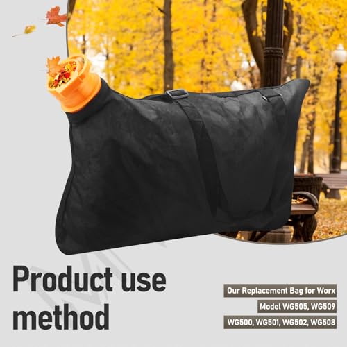 50026858 WGBAG500 Trivac Leaf Collection Bag for Worx Blower Vacuumcleaner