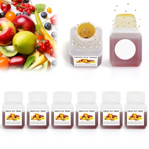 Fruit Fly Traps for Indoors, 8 Pack Reusable Gnat Traps with Liquid Bait - color: White