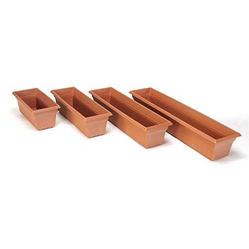 Novelty 16365 Countryside Flower Box Planter, 36-Inch, Terracotta - color: Terracotta, size: 36-Inch