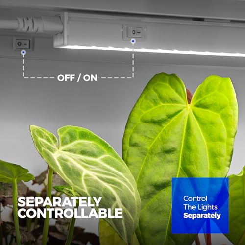 Barrina T5 Grow Light, 5000K White Full Spectrum LED Grow Light 2ft, 8 Pack - color: White, size: 2ft-white Cover