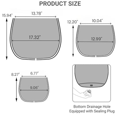 Wallowa 17.32"+12.99"+9.06" Round Weathered Concrete Planters Set of 3 - color: Bronze Rust, size: Set of 3