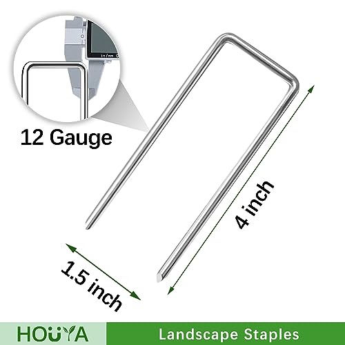 100 Pack Landscape Staples 4 Inch 12 Gauge Garden Stakes - size: 4 inch 100 Pack