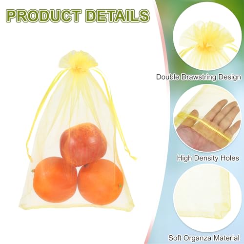 uxcell 20pcs Fruit Protection Bags 15.7x11.8 Garden Netting Cover Yellow - color: Yellow