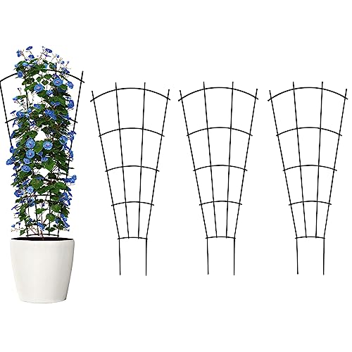 Thealyn 32" Metal Plant Trellis, Climbing Plant Support, 4 Pack Black - color: Black, size: 32 inch