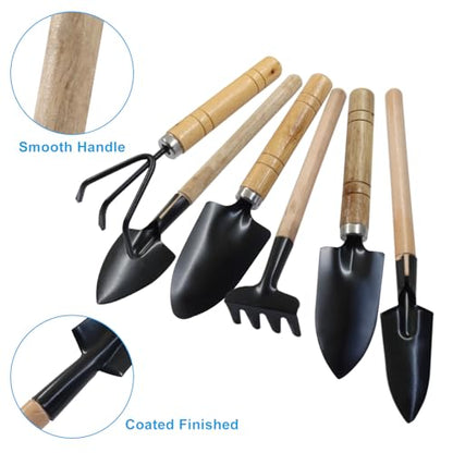 6 Pcs Mini Garden Tools Set, Iron Kit Including Hand Shovel, Transplant Shovel and Hand Rake for Succulent/Bonsai & Pot Plants - style: 6 Pcs