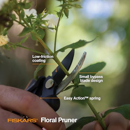 Fiskars Floral Bypass Pruning Shears, Garden Clippers for Deadheading - style: Floral Pruner
