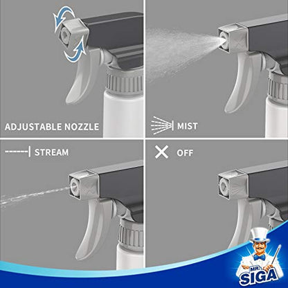 MR.SIGA 24 oz Empty Plastic Spray Bottles for Cleaning Solutions, 3 Pack - size: 710ml, 3 Pack