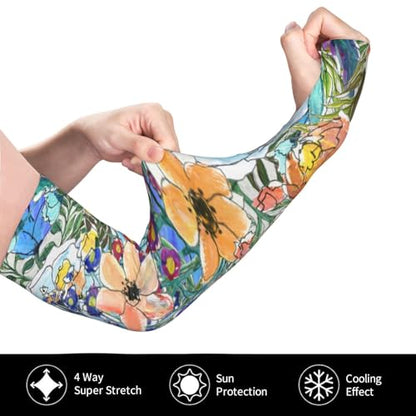 Women Sun Protection Thorn Proof Cooling Sleeves Sports Outdoors - color: Black2