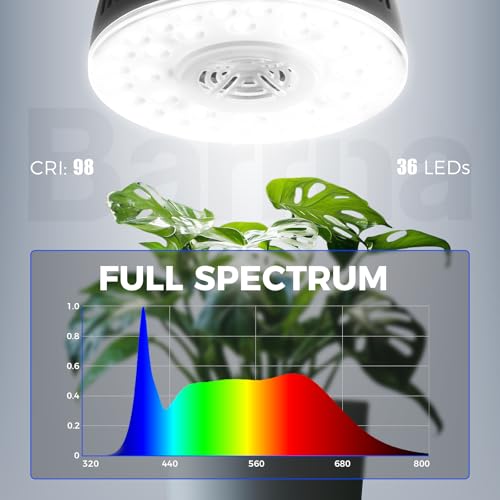 Barrina Orbgrow OG09 Puck Grow Light, 9W 5000K, 1 Pack, Black - color: 5000K-Black Cover, size: 1 Pack without Timer