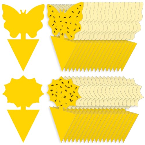 Fruit Fly Traps Indoor Fungus Gnat Trap Outdoor Yellow Sticky Traps 36pack