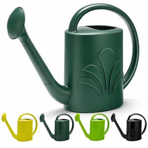 1 Gallon Watering Can Outdoor, Watering Can for Indoor & Outdoor Plants, Flower with Detachable Sprinkler Head