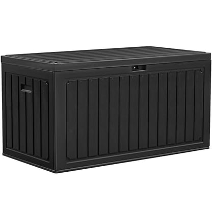 YITAHOME 90 Gallon Large Deck Box - color: Black, size: 90 Gallon