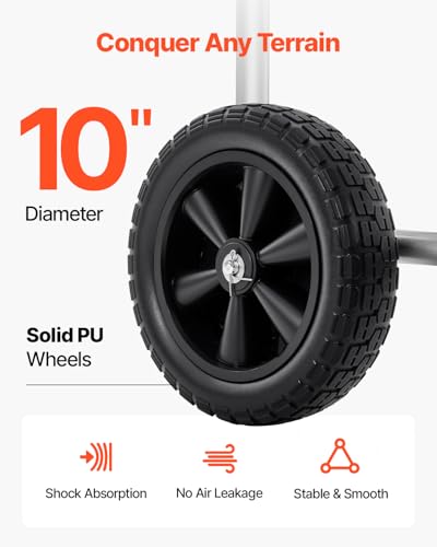 VEVOR Hose Reel Cart, Hold Up to 250 ft of 5/8’’ Hose, Garden Water Hose Carts Mobile Tools with 4 Wheels, Heavy Duty Powder-Coated Steel Outdoor Planting with Storage Basket, for Garden, Yard, Lawn - size: 250 ft