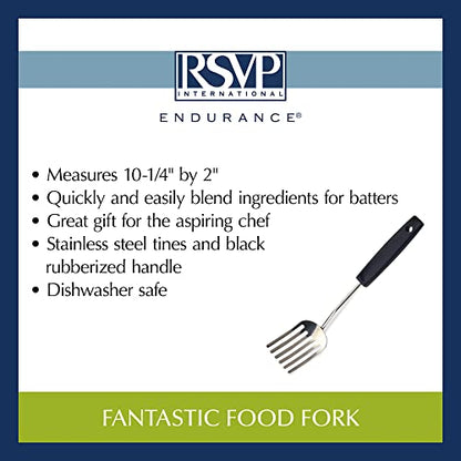 RSVP International Endurance Kitchen Baking Tool Collection, Fantastic Fork, Stainless Steel - size: Fantastic Fork