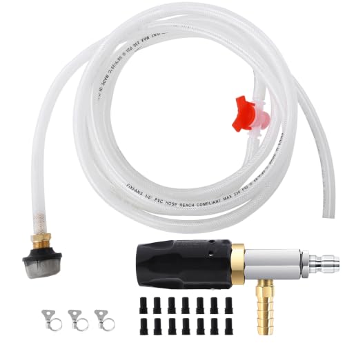 JOEJET Adjustable Long Range Downstream Injection Nozzle Kit 2-2.5 GPM - size: 15 FT, style: 2-2.5 Gallons