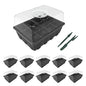 Gardzen 10 Pack Seed Starter Trays with Adjustable Vented Dome 120 Cell Clear - color: Clear Trays