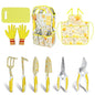 Yellow Garden Tools Set 10 Pieces, Gardening Gifts for Women - color: yellow