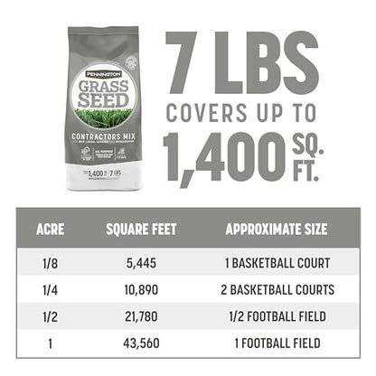 Pennington Contractors Central Grass Seed Mix, 7 lb - size: 7 Lb