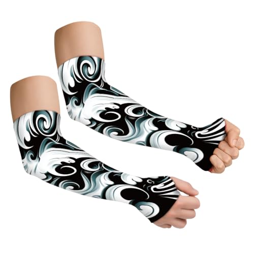 1 Pair Gardening Sleeves Farmers Sun Protection Cooling Arm Sleeves Cover Arms for Women Men Garden Outdoor Sports - color: Dark Green