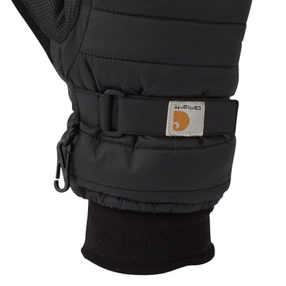 Carhartt Women's Waterproof Insulated Quilted Knit Cuff Glove - color: Black, size: Small
