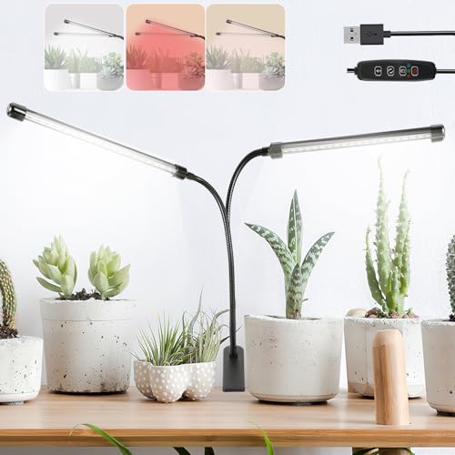 Grow Lights for Indoor Plant 6000K White Red 40 LEDs,Plant Growing Light - color: White, size: 2 Head