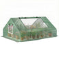 Outsunny 71" x 55" x 32" Mini Greenhouse Outdoor with Zipper Windows Green
