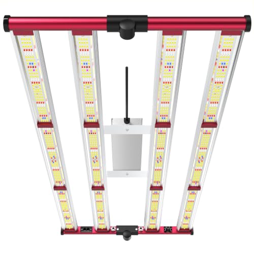 AGLEX 420W Full Spectrum LED Grow Light with UV & IR, 1360 LEDs, Dimmable Daisy Chain, High PPFD Bar Style, 4x5 ft Coverage, Foldable for Indoor Plant Growing, Commercial Seeding Veg Flower - M400 - size: L(M400)