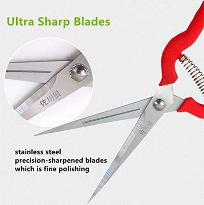 2pack Zsling Extra Long Edge Stainless Steel Pruning Shears Fruit Trees Bonsai Sharp Garden Scissors Tool