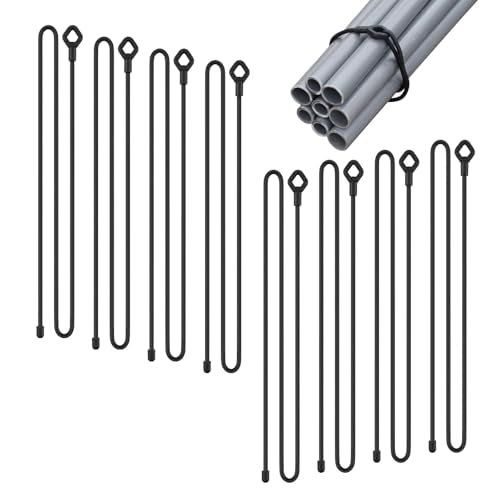 HOMEE 8Pcs Reusable Silicone Cable Twist Ties with Holes 32 inch, Black - color: Black, size: 32" - 8 PCS