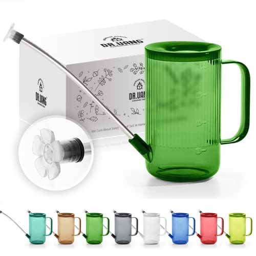 Small Watering Can Indoor Plants with Long Spout (1L, Green) - color: Green