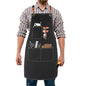 Unisex Woodworking Work Apron, 16oz Multi-Pocket Canvas Apron - color: Black