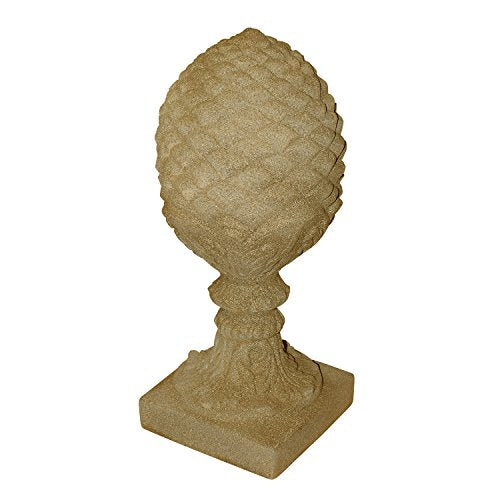 EMSCO Group Pineapple Statue – Natural Sandstone Appearance – Made of Resin – Lightweight – 23” Height - color: Sandstone, style: Pineapple