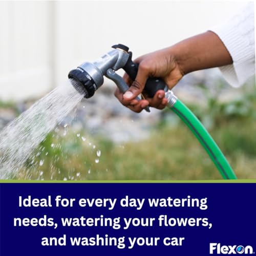 Flexon Featherlite 5/8" x 50-Foot Ultra Flexible Drinking Water Safe Garden Hose – Heavy Duty, Kink-Resistant, Lightweight, Durable, Ideal for Lawn, Garden, and Outdoor Use - size: 50 FT