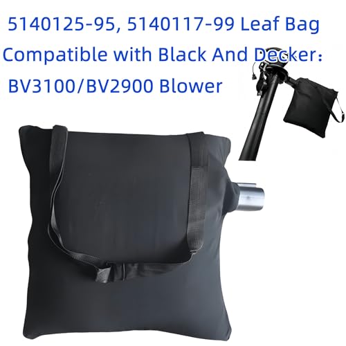 5140125-95 Leaf Blower Vacuum Vac Shoulder Bag Compatible with Black & Decker BV3100/BV2900 Blower Replacement Leaf Bag 5140117-99