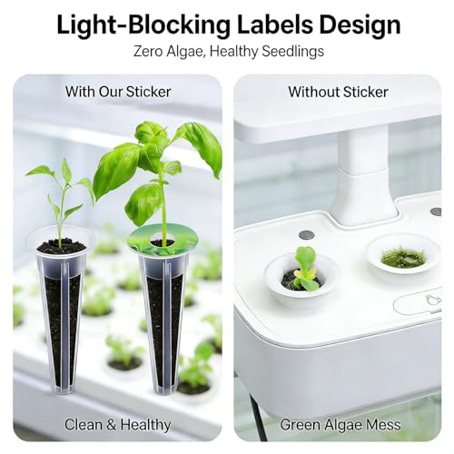 52 Pack Hydroponic Seed Starter Refill Kit - Compatible with Aerogarden & Most Indoor Growing Systems - Includes Grow Sponges,Pod Labels,A&B Plant Food Nutrients (24 Sponges&Labels + A&B Nutrients)