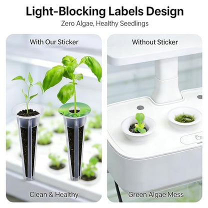 52 Pack Hydroponic Seed Starter Refill Kit - Compatible with Aerogarden & Most Indoor Growing Systems - Includes Grow Sponges,Pod Labels,A&B Plant Food Nutrients (24 Sponges&Labels + A&B Nutrients)