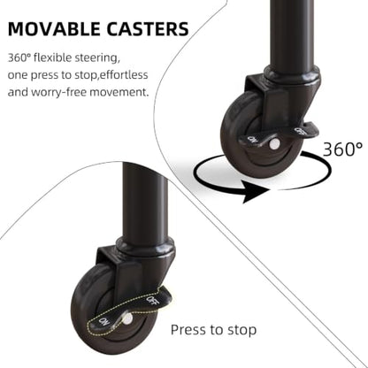 Rolling Plant Stand, 2 Tier Plant Caddy with Wheels 1 Pack Black - color: 1 pack black