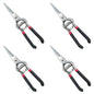 Garden Guru Classic Bypass Pruning Shears Clippers – Heavy Duty Forged Steel Garden Pruners – Safety Lock – Non Slip Comfort Grips – Cuts up to 1” Diameter – Professional Bypass Pruners (4 Pack) - size: 4 Pack, style: Precision Blade