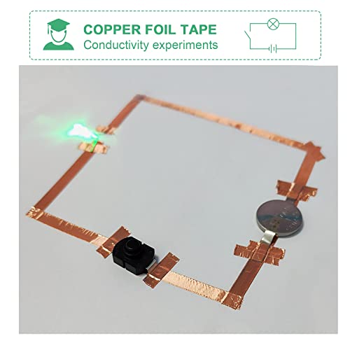 BOMEI PACK Copper Foil Tape 1 Pack 1.97mil x 1inch x 66ft with Conductive Adhesive for Guitar and Crafts, Soldering, Stained Glass, Electrical Repairs, Grounding - size: 1 Inch X 66 Ft