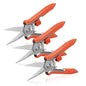 FLORA GUARD 3-Pack Pruning Shears, Stainless Steel Straight Blades
