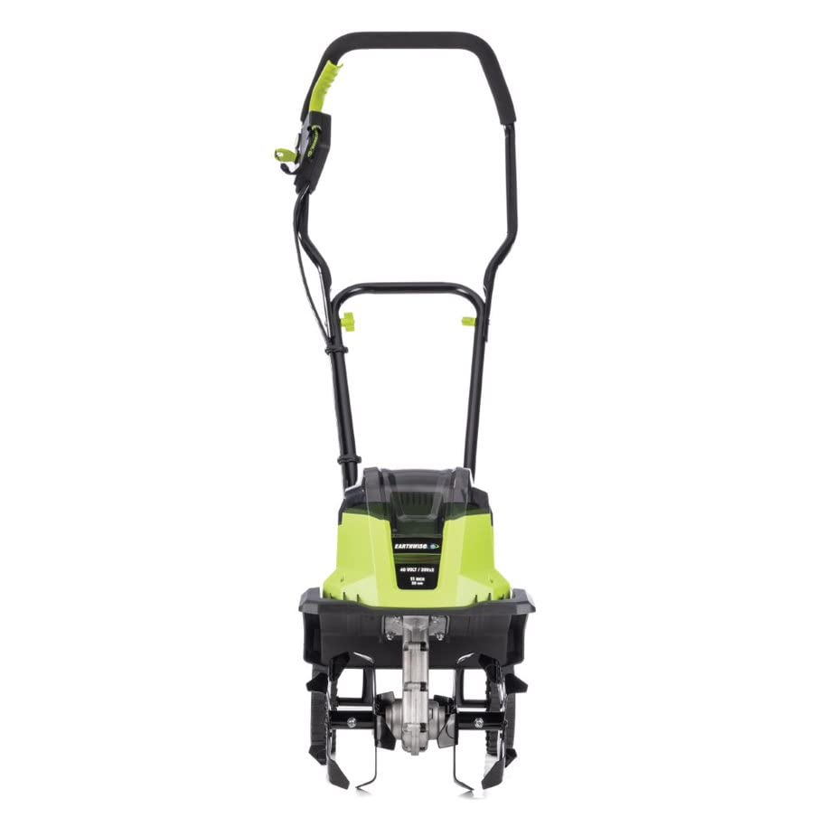 Earthwise TC722011 11" 2x20V Cordless Electric Garden Tiller Cultivator - style: 11-Inch 2x20-Volt Cordless