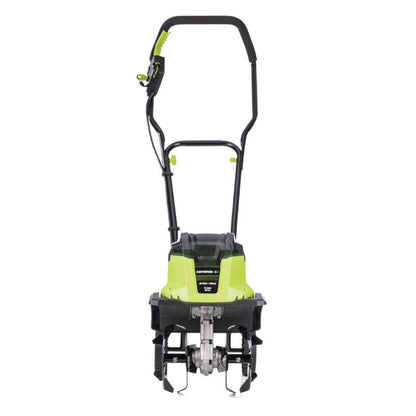 Earthwise TC722011 11" 2x20V Cordless Electric Garden Tiller Cultivator - style: 11-Inch 2x20-Volt Cordless