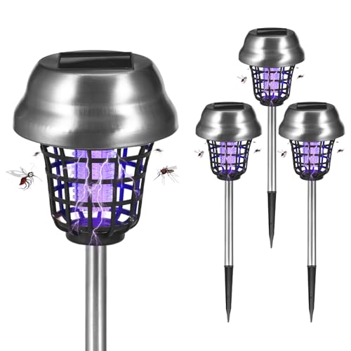 4Pack Solar Bug Zapper Outdoor Waterproof Mosquito Zapper