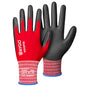 KAYGO Ultra Thin PU Coated Work Gloves, Nylon Knit, KG15P, 12 Pairs - color: Red, size: Medium